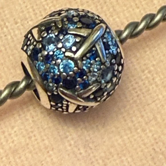 Pandora Bead With Various Shades of Blue Crystals - Picture 4 of 4